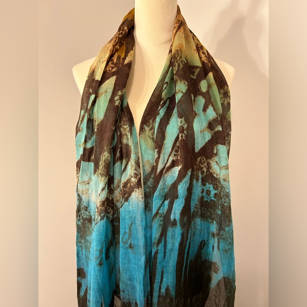 Ombre Tie Dye Long Scarf - No tag